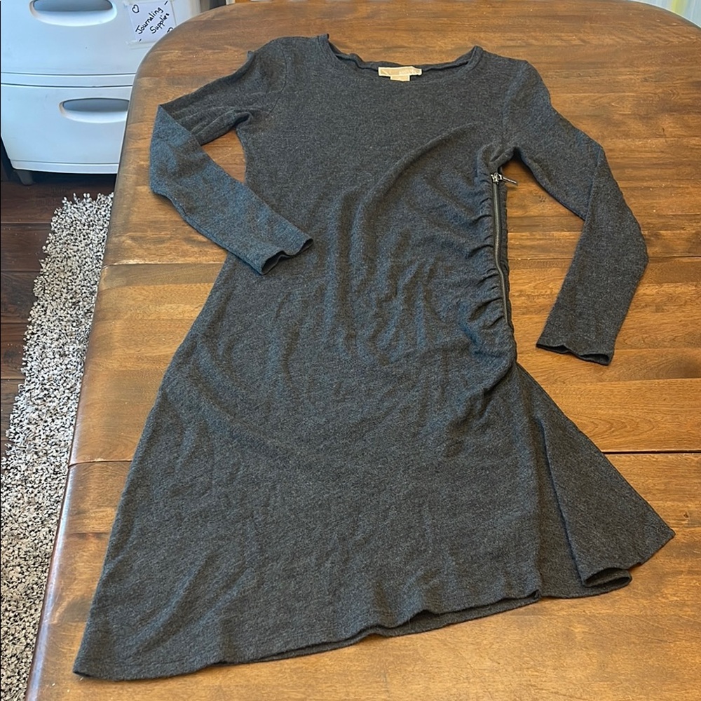 🌸Michael Kors - Wool blend Long Sleeve Dress with a side zipper